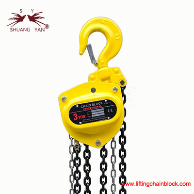 Cadenze di sollevamento senza sforzo Pulley Block Hoist per operazioni di sollevamento di pesanti carichi 3 tonnellate / 29,4 kN