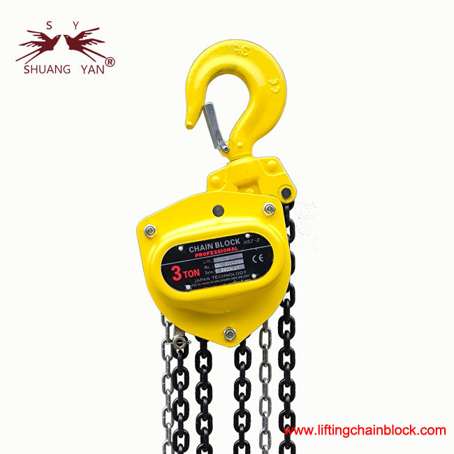 Cadenze di sollevamento senza sforzo Pulley Block Hoist per operazioni di sollevamento di pesanti carichi 3 tonnellate / 29,4 kN