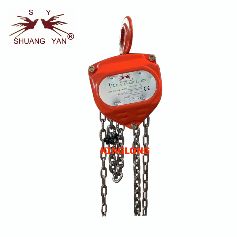 0,5 Ton Stainless Steel Chain Pulley bloccano i 3 metri manuali